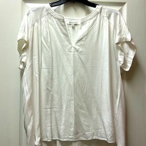 Rose & Olive white top-Sz L